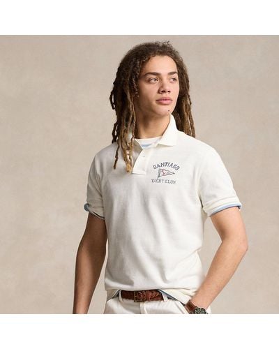 Ralph Lauren Classic Fit Nautical Mesh Polo Shirt - White