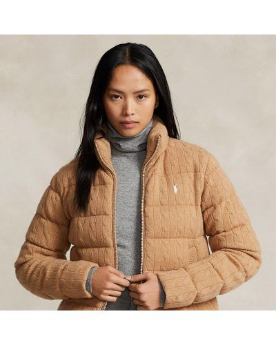 Ralph Lauren Cable-quilted Wool-cashmere Jacket - Brown