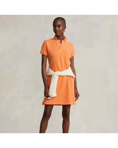 Polo Ralph Lauren Cotton Mesh Polo Dress - Orange