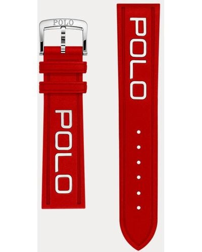 Polo Ralph Lauren Correa de reloj de goma Polo - Rojo