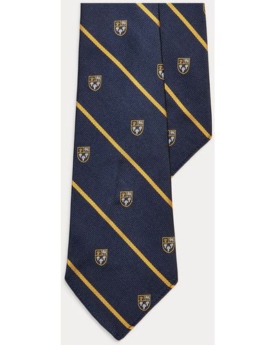 Polo Ralph Lauren Schmale Krawatte aus Foulard-Seide - Blau