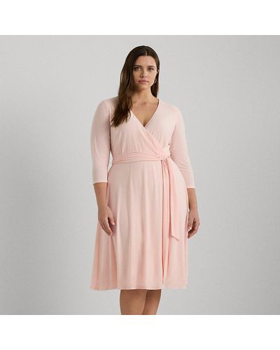 Lauren by Ralph Lauren Ralph Lauren Surplice Jersey Dress - Pink