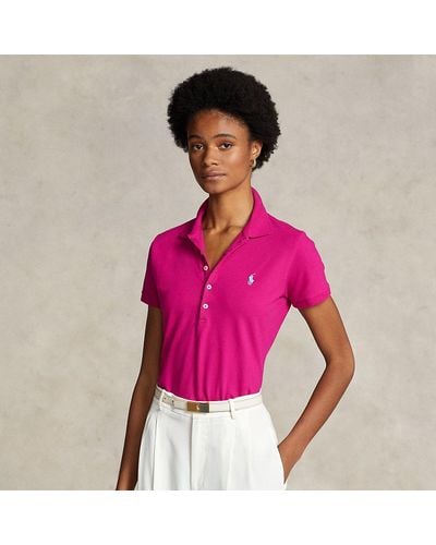 Polo Ralph Lauren Slim Fit Stretch Polo Shirt - Pink