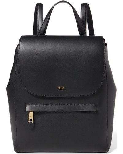 Ralph Lauren Leather Ellen Backpack - Black
