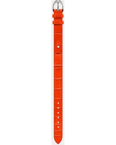 Ralph Lauren Mini Alligatorleren Stirrup-horlogeband - Wit