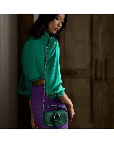 Ralph Lauren Collection Mini sac à chaîne Welington en vachette - Vert