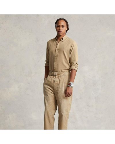 Polo Ralph Lauren Pantalon décontracté en toile à plis - Neutre