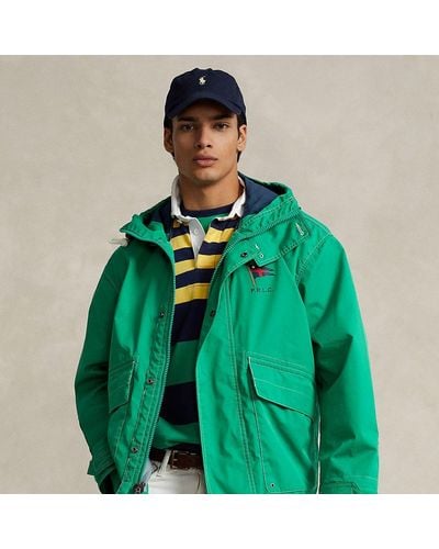 Polo Ralph Lauren Water-repellent Twill Hooded Jacket - Green