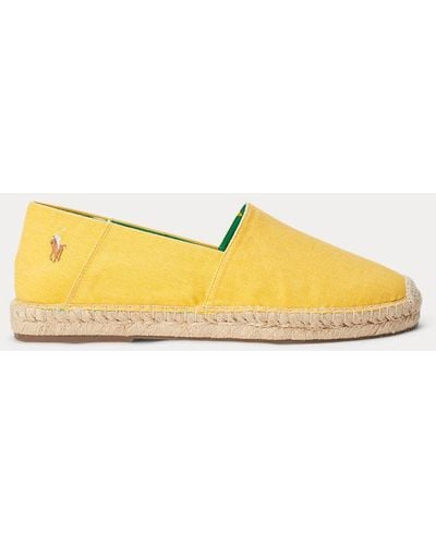 Polo Ralph Lauren Cevio Washed Canvas Espadrille - Yellow