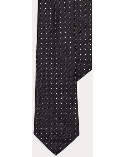Polo Ralph Lauren Cravatta in reps di seta a pois - Nero