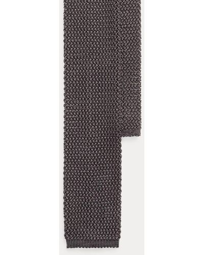 Ralph Lauren Purple Label Cravate en maille de soie - Gris