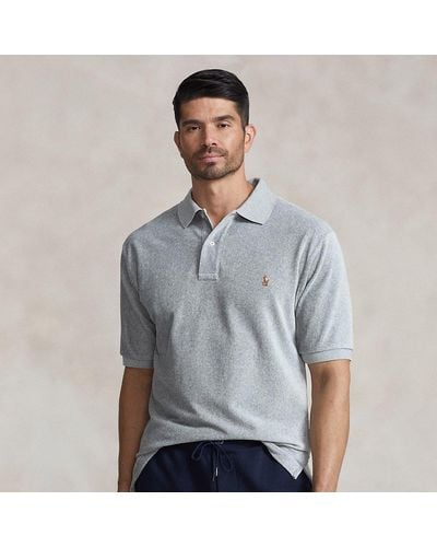 Ralph Lauren Große Größen - Poloshirt aus Kordsamtgewebe - Grau