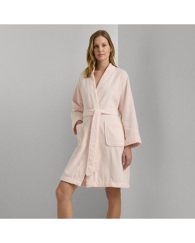 Lauren by Ralph Lauren Cotton Terry Short Robe - Pink