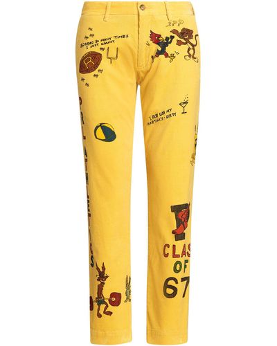 Polo Ralph Lauren Painted Corduroy Trouser - Yellow