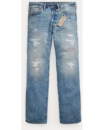 RRL Straight-Fit Jeans Clearville - Blau