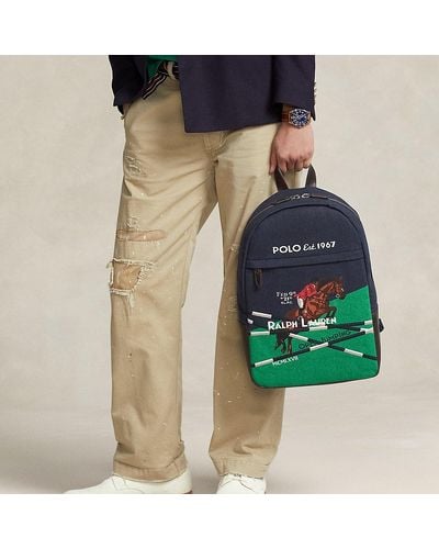 Ralph Lauren Equestrian-print Canvas Backpack - Multicolor