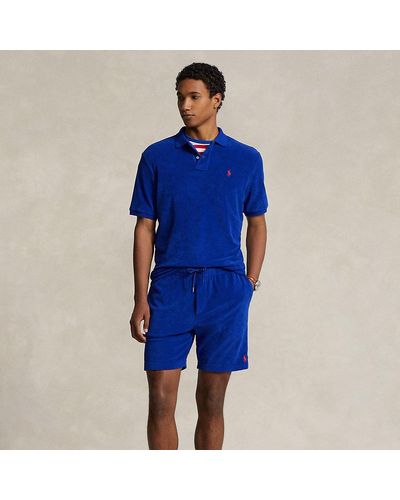 Polo Ralph Lauren Badstof Short Met Trekkoord Van 21,5 Cm - Blauw