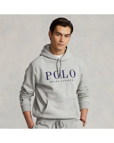 Polo Ralph Lauren Fleece-Kapuzenshirt mit Logostickerei - Grau
