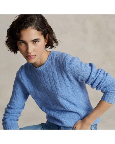 Ralph Lauren Cable-knit Cashmere Sweater - Blue
