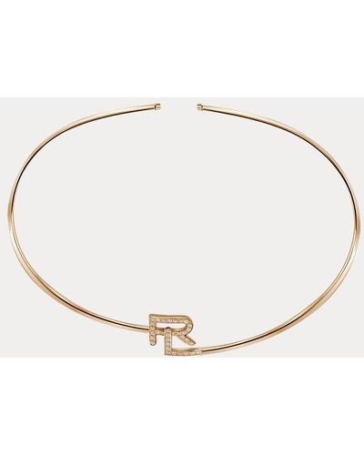 Ralph Lauren RL-Halskette aus Roségold mit Diamanten - Mettallic