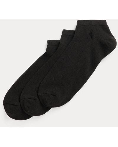 Polo Ralph Lauren Tres pares de calcetines bajos - Negro