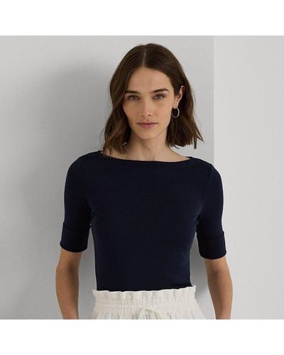 Lauren by Ralph Lauren Camiseta de algodón elástico - Azul
