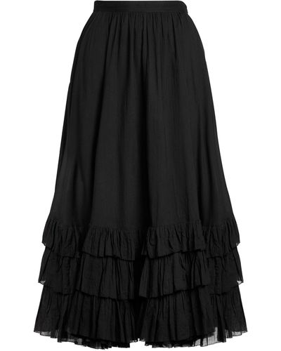 Polo Ralph Lauren Ruffle-trim Cotton Voile Skirt - Black