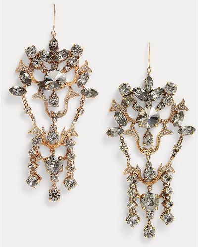 Ralph Lauren Collection Boucles d'oreille à cristaux multiples - Métallisé