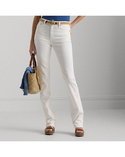Lauren by Ralph Lauren Bootcut-Jeans mit hoher Leibhöhe - Weiß
