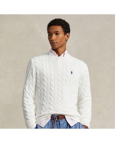 Polo Ralph Lauren Cable-knit Cotton Sweater - White