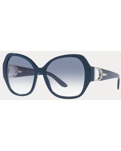 Ralph Lauren Sonnenbrille Stirrup mit Pavé - Blau