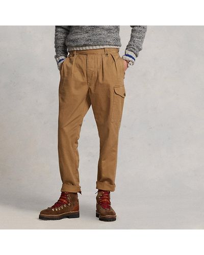 Ralph Lauren Pleated Baggy Fit Chino Cargo Pant - Brown