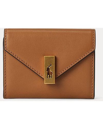 Polo Ralph Lauren Polo Id Leather Fold-over Card Case - White