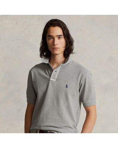 Ralph Lauren Original Fit Mesh Polo Shirt - Gray