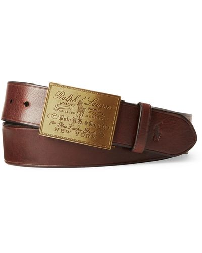 Polo Ralph Lauren Heritage Plaque-buckle Belt - Brown