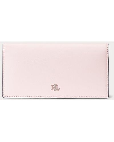 Lauren by Ralph Lauren Cartera estrecha de piel - Rosa