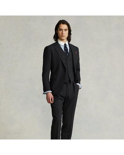 Ralph Lauren Polo Striped Wool 3-piece Suit - Gray