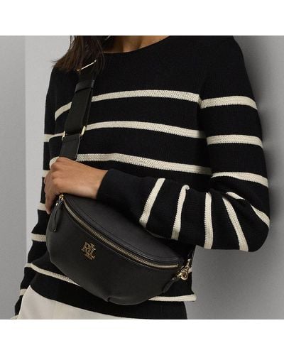 Lauren by Ralph Lauren Sac banane Marcy en cuir - Noir