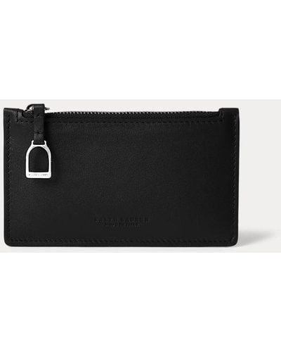 Ralph Lauren Collection Calfskin Welington Zip Card Case - Black