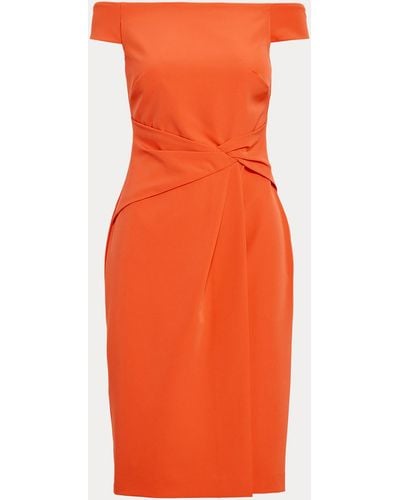 Ralph Lauren Vestido con hombros al descubierto - Naranja