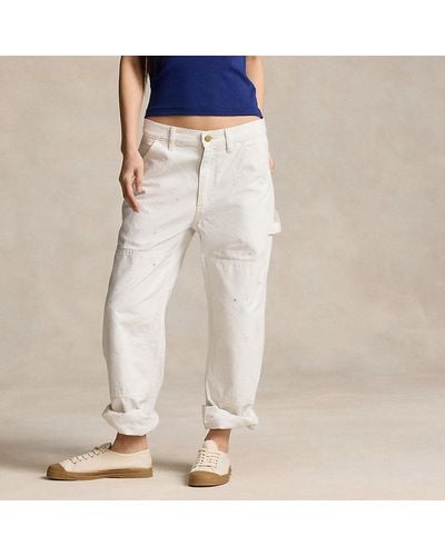 Polo Ralph Lauren Baumwoll-Utility-Hose mit Farbspritzern - Weiß