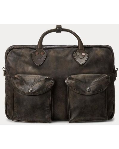 RRL Leather Briefcase - Black