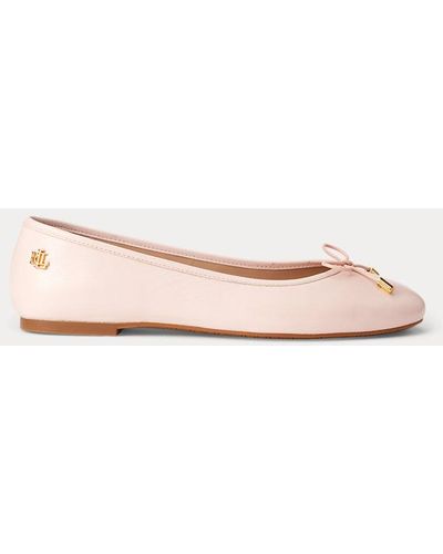 Lauren by Ralph Lauren Ballerine Jayna in cuoio nappa - Rosa