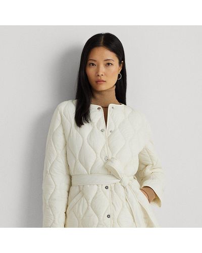 Lauren by Ralph Lauren Belted Onion-quilted Jacket - White