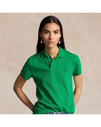 Ralph Lauren Classic Fit Mesh Polo Shirt - Green