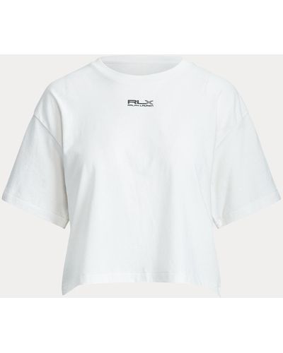 RLX Ralph Lauren Rlx Clarus Cropped Katoenen T-shirt - Wit