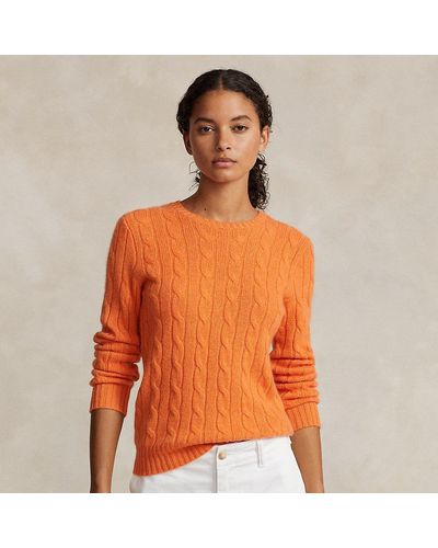 Ralph Lauren Cable-knit Cashmere Sweater - Orange
