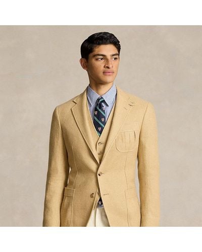 Polo Ralph Lauren Polo Soft Tailored Linen-blend Jacket - Natural
