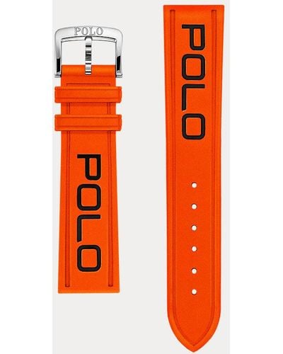 Polo Ralph Lauren Bracelet de montre Polo en caoutchouc - Orange