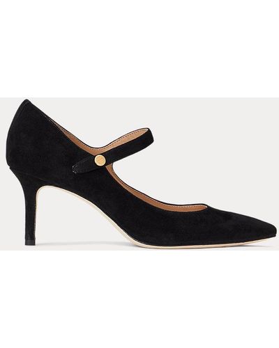 Lauren by Ralph Lauren Lanette Suede Mary Jane Pump - Black